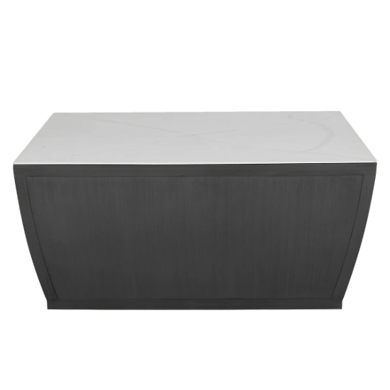 Largo Smooth Aluminum 42" Square Coffee Table side