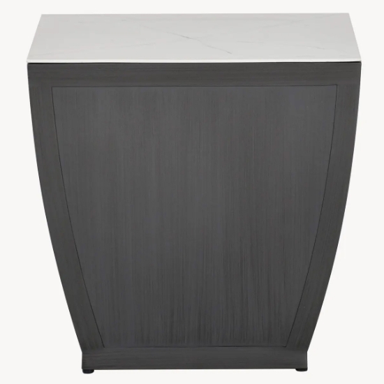 Largo Smooth Aluminum 20" Square Side Table side