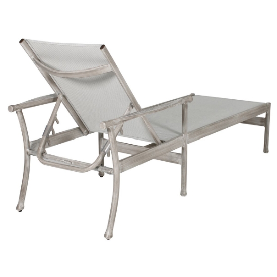 Lodge Adjustable Padded Sling Chaise Lounge back angle