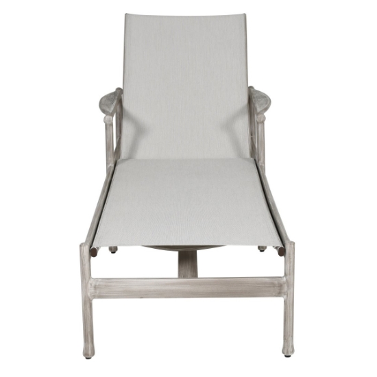 Lodge Adjustable Padded Sling Chaise Lounge front