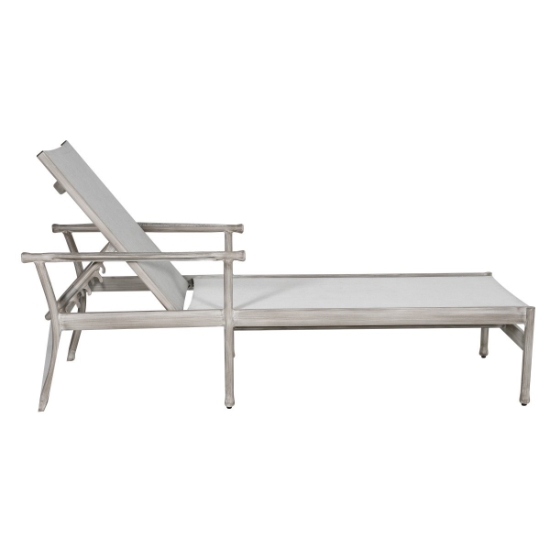 Lodge Adjustable Padded Sling Chaise Lounge side