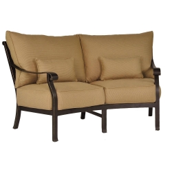 Castelle Madrid Cushioned Crescent Loveseat - 3841T