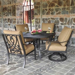 Castelle Madrid Outdoor Cushioned Dining Set for 4 - CS-MADRID-SET1