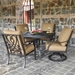 Madrid aluminum dining chair with deep seating cushions