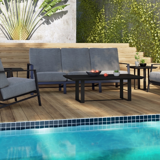 Moderna aluminum coffee table