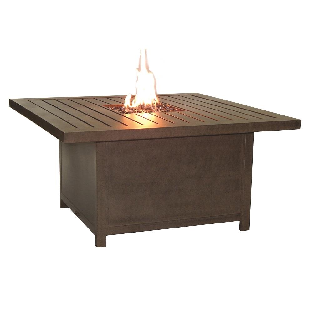 Castelle Moderna 36" x 52" Rectangular Coffee Table with Firepit - PRF32WL