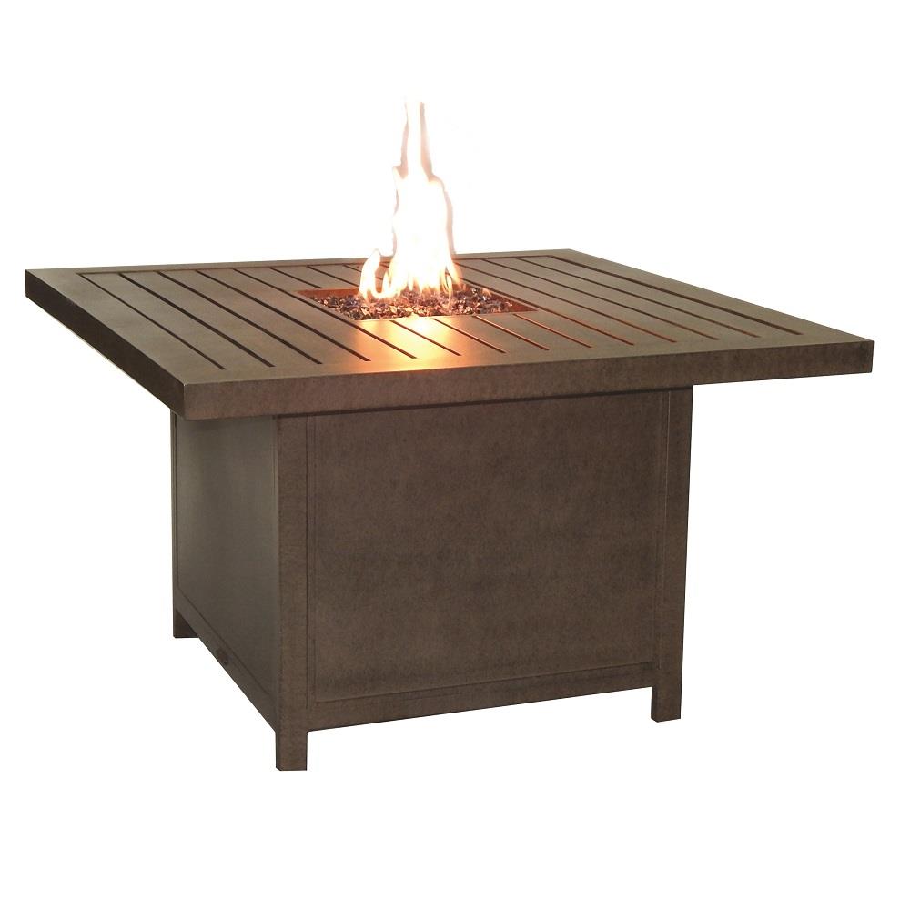 Castelle Moderna 44" Square Coffee Table with Firepit - PSF42WL