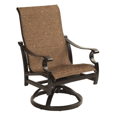 Castelle Monterey Sling Swivel Rocker Dining Chair - 5897S