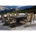 Castelle Monterey Sling Outdoor Dining Set for 10 with Firepit Table - CS-MONTEREY-SET5