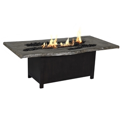 Castelle Natures Wood Rectangular Firepit Coffee Table  - F1NRF32WL
