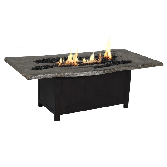 Castelle Nature's Wood Rectangular Firepit Coffee Table  - F1NRF32WL