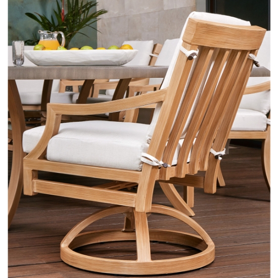 Castelle Nicoya Formal Swivel Rocker Dining Chairs side