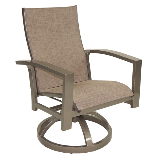 Castelle Orion Sling Swivel Rocker Dining Chair - 1078S