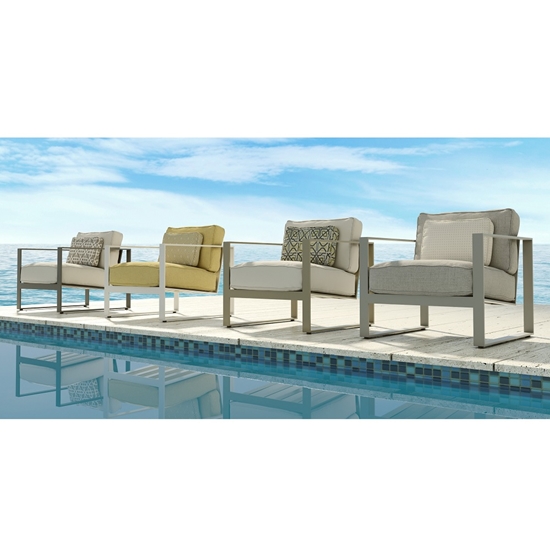 Park place aluminum lounge chair with foam cushions