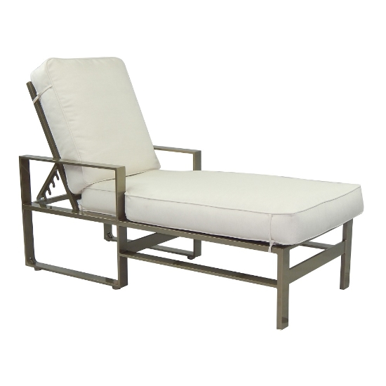 Castelle Park Place Adjustable Cushioned Chaise Lounge with Wheels - 2212T