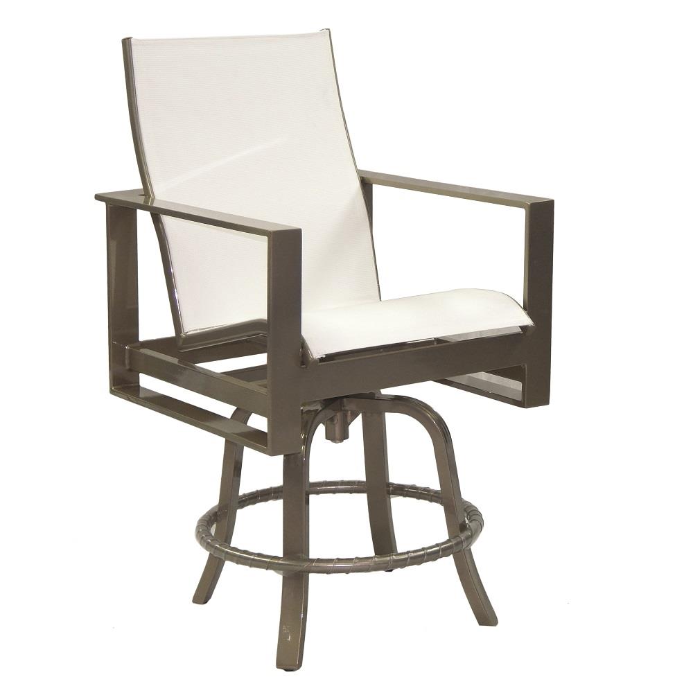 Castelle Park Place High Back Sling Swivel Counter Stool - 2279MS