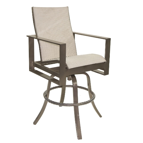 Castelle Park Place High Back Sling Swivel Bar Stool - 2279S