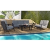 Prism aluminum loveseat with deep seating cushions