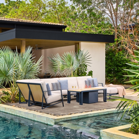 Castelle Prism Modern Patio Sectional