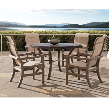 Castelle Roma Sling Round Outdoor Dining Set for 4 - CS-ROMA-SET3