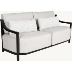 Castelle Samara Cushioned Sofa with Three Accent Pillows