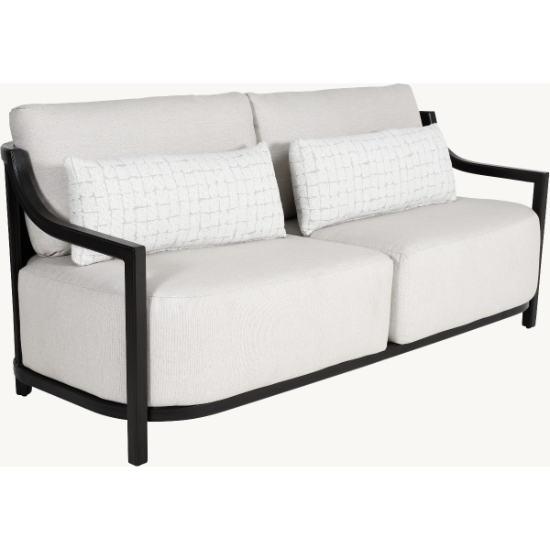 Castelle Samara Cushioned Sofa with Three Accent Pillows