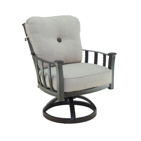 Santa Fe Cushioned Swivel Rocker Dining Chairs