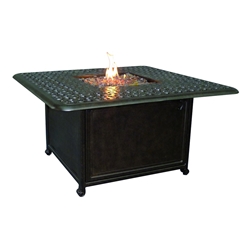 Castelle Sienna 42" Square Sienna Coffee Table with Firepit - DSF42WL