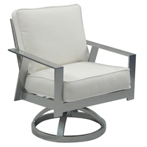Trento Cushioned Swivel Rocker Dining Chair