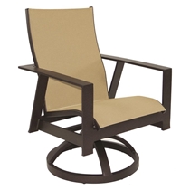 Trento Sling Swivel Rocker Dining Chair