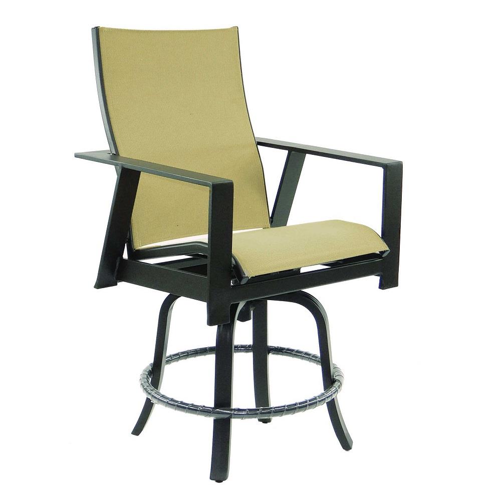 Castelle Trento High Back Sling Swivel Counter Stool - 3179MS