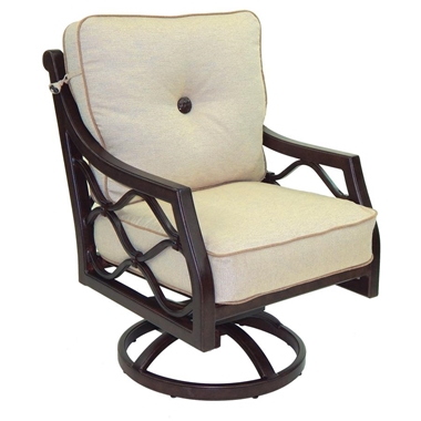 Castelle Villa Bianca Cushioned Swivel Rocker Dining Chair - 1107T