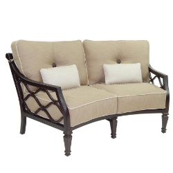 Castelle Villa Bianca Cushioned Crescent Loveseat  - 1141T