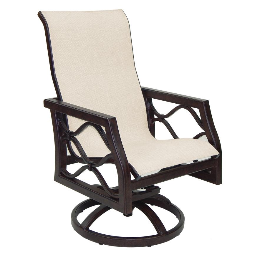 Castelle Villa Bianca Sling Swivel Rocker Dining Chair - 1197S