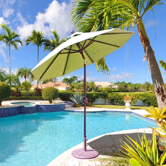 Galtech Aluminum 7.5 Foot Round Umbrella with Deluxe Auto Tilt - 727