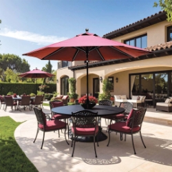 Galtech Galtech Aluminum 9 Foot Octagon Umbrella with Deluxe Auto Tilt - 737
