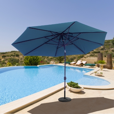 Galtech Aluminum 8 Foot X 11 Foot Oval Umbrella with Deluxe Auto Tilt - 779