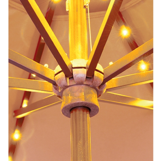 Aluminum 9' Umbrella with LED Light and Auto Tilt - 936