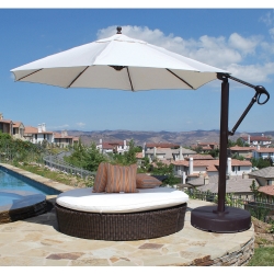 Galtech Aluminum 11 Foot Round Cantilever Umbrella with Easy Lift - 887