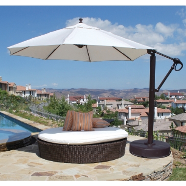 Galtech Aluminum 11 Foot Round Cantilever Umbrella with Easy Lift - 887