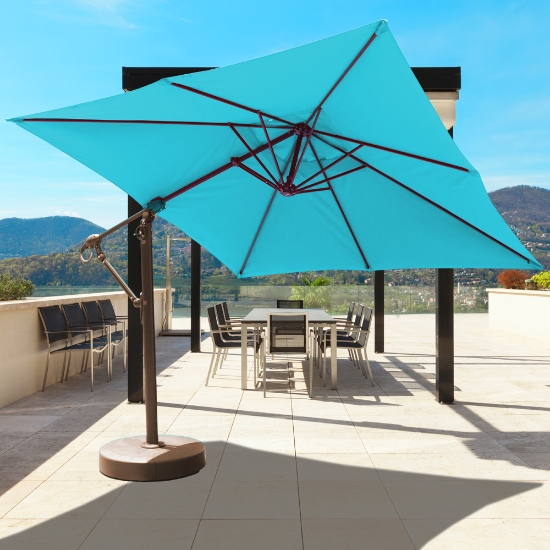 Galtech Aluminum 10 Foot x 10 Foot Cantilever Umbrella with Easy Lift - 897
