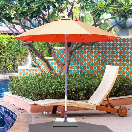 Galtech Aluminum 7.5 Round Umbrella with Manual Lift - 725