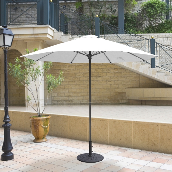 Galtech Aluminum 9 Foot Octagon Commercial Umbrella with Manual Lift - 735