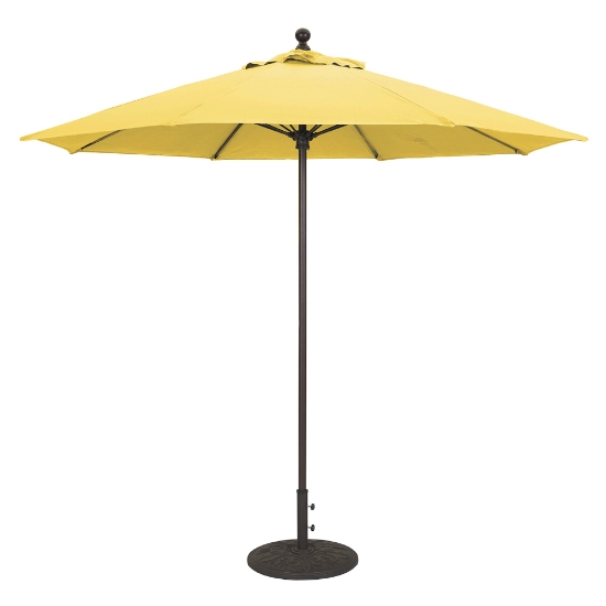 Aluminum 9' Octagon Commercial Umbrella with Manual Lift - 735
