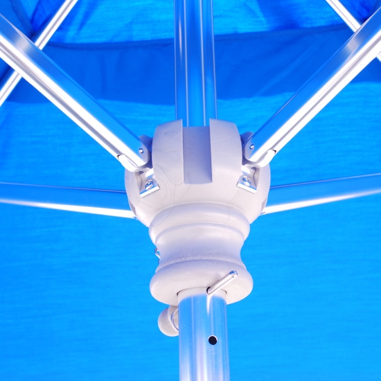 Aluminum 6' x 6' Square Commercial Umbrella with Manual Lift - 762