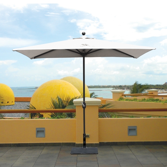 Galtech Aluminum 3.5 Foot x 7 Foot Rectangle Half Wall Umbrella  - 772