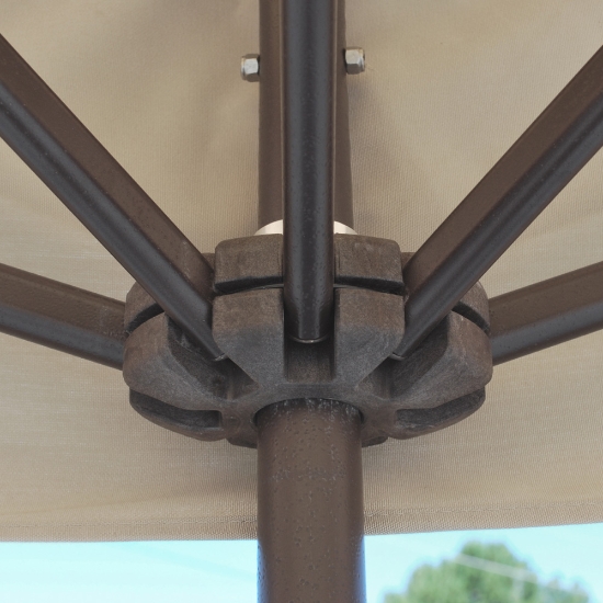 Aluminum 3.5' x 7' Rectangle Half Wall Umbrella - 772