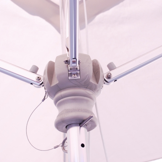 Aluminum 8' X 8' Square Commercial Umbrella with 4-Pulley Lift - 782