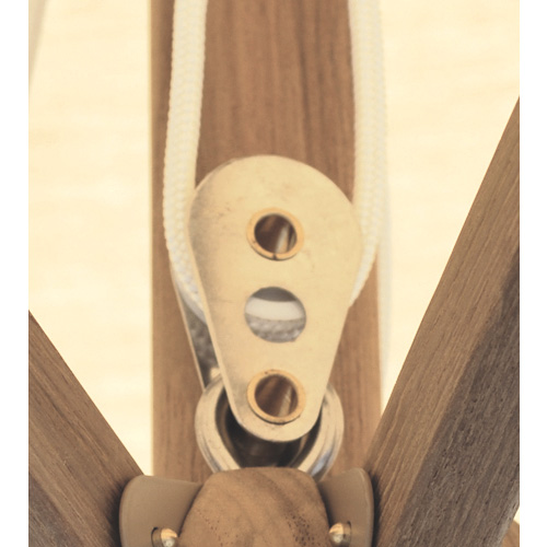 Teak 9' Round Umbrella with Quad Pulley - 532TK
