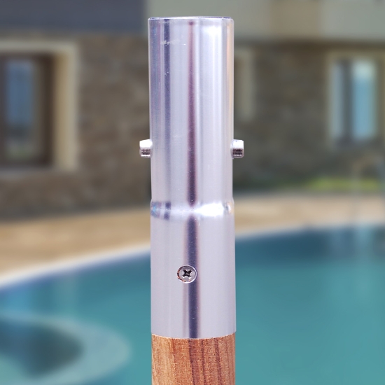 Teak 9' Umbrella with Crank Lift - 537TK